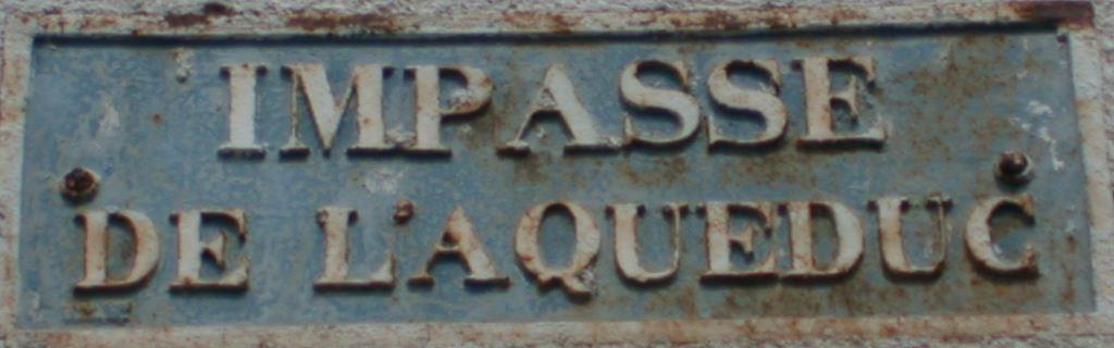 Impasse de l'aqueduc(Plaque)