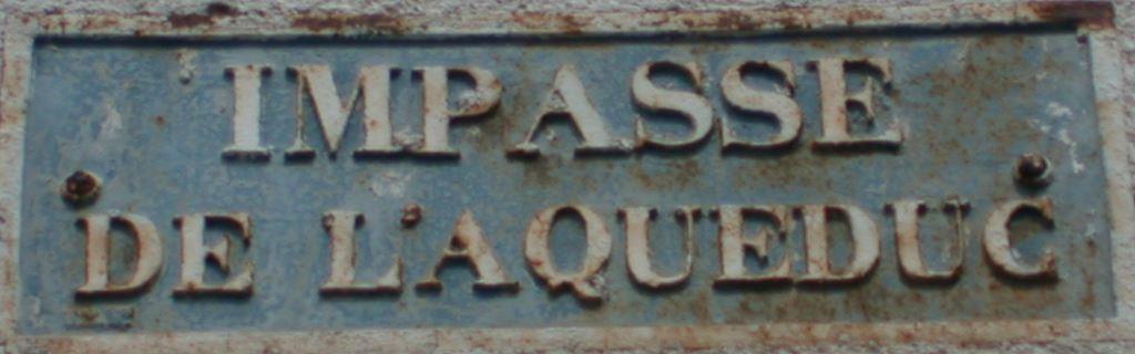 Impasse de l'aqueduc(Plaque)