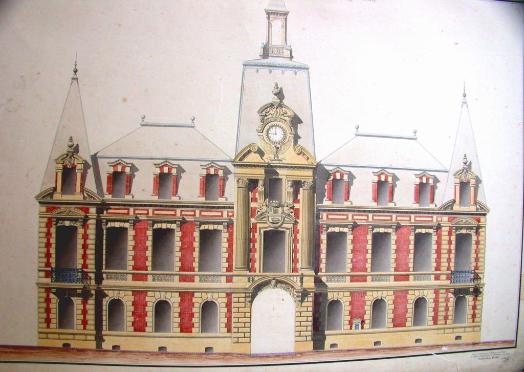 L’Hôtel de Ville, dressé par F. BAUR