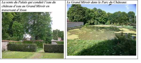 Le grand miroir dans le parc du château